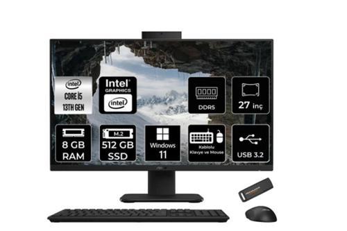 V470 Intel Core I5 13420H 8gb 512GB SSD 27" Fhd 100Hz Windows 11 Home All In One Bilgisayar