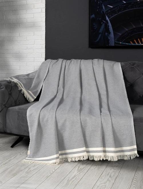 Alinda Pamuklu Maxi Boy Kolları Kapatan Kaymaz Terletmez Koltuk Örtüsü (170x300) - Gri