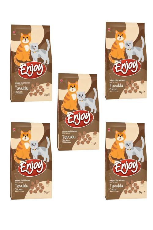 Tavuklu Yetişkin Kedi Maması 1 Kg Beşli Paket