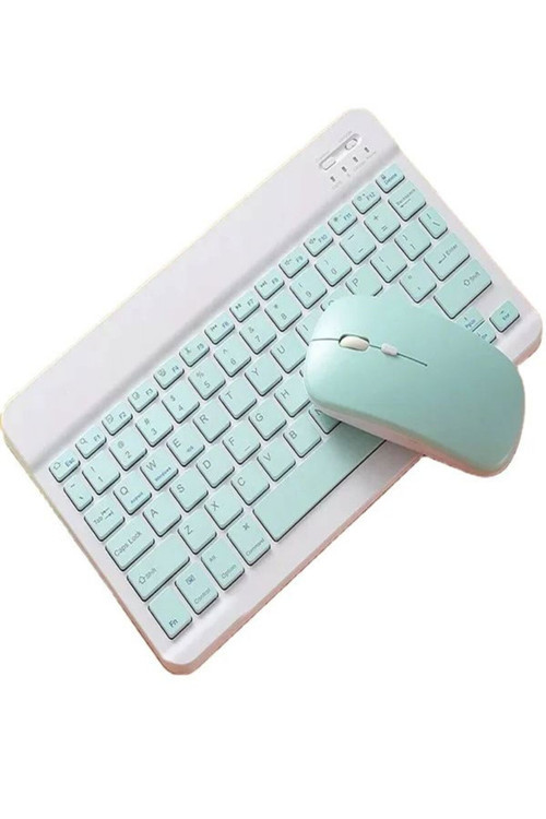 Bkb011 Mini 24X15Cm Kablosuz Bluetooth Klavye & Mouse Seti - Universal Uyumlu, Taşınabilir Ve Şarjlı