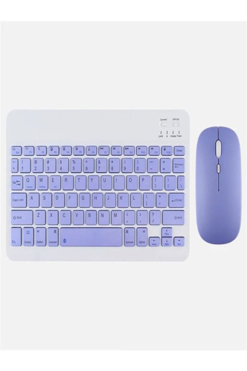 Bkb011 Mini 24X15Cm Kablosuz Bluetooth Klavye & Mouse Seti - Universal Uyumlu, Taşınabilir Ve Şarjlı