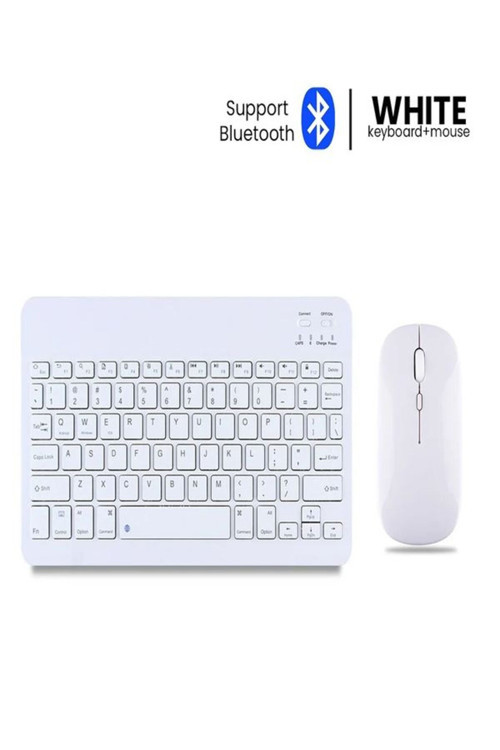 Bkb011 Mini 24X15Cm Kablosuz Bluetooth Klavye & Mouse Seti - Universal Uyumlu, Taşınabilir Ve Şarjlı