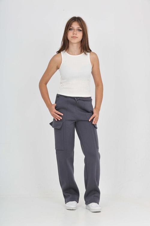 Toontoy Kız Çocuk Kargo Cep Detaylı Eşofman Alt