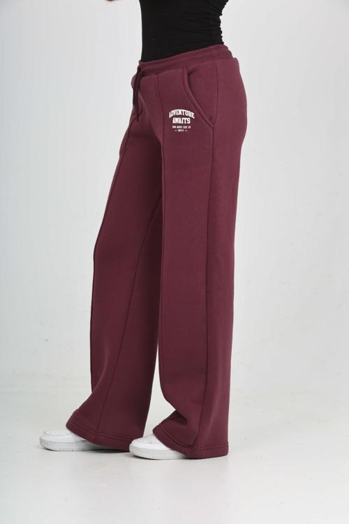 Toontoy Kız Çocuk Bol Paça Baskılı Eşofman Alt