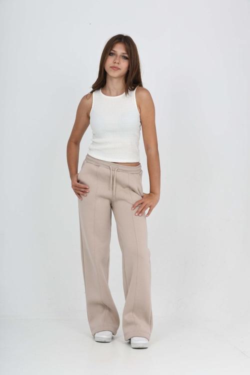 Toontoy Kız Çocuk Nervür Detaylı Eşofman Alt