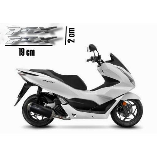 Pcx Amblem Logo 3D Sticker Yazı 2 Adet Set Gümüş Gri Renk