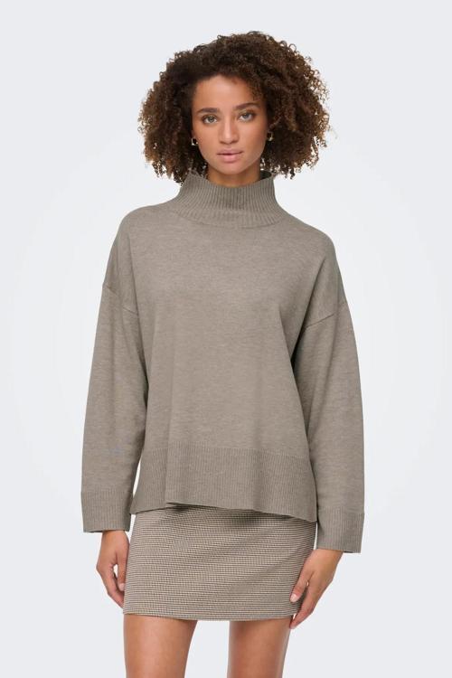 Kadın Onlcoco Balıkçı Yaka Uzun Kollu Örme Kazak 15349969 Bej