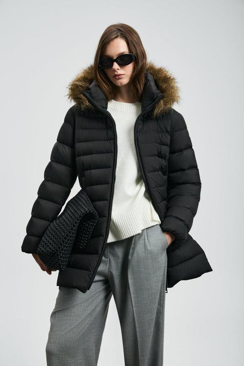 Kadın Elıt Kaz Tüyü Mont 122120049 Siyah