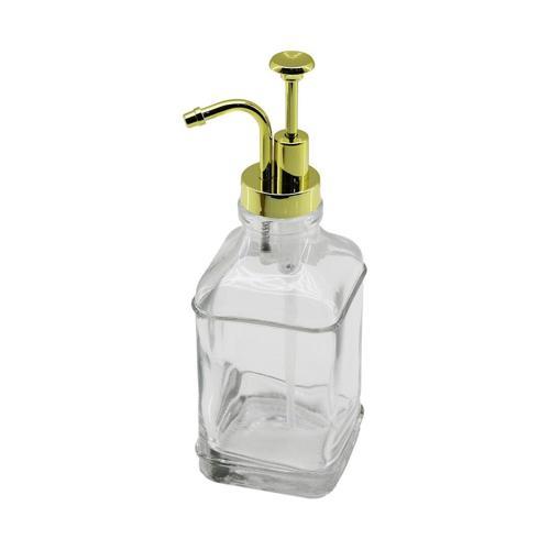 KARE CAM ŞİŞE - ŞEFFAF SIVI SABUNLUK 500ML POMPA - MUSLUK AYRIK MODEL BAŞLI 