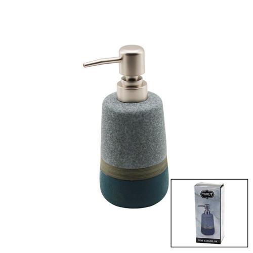 OKYANUS MAVİ - GRİ - KAHVE - MAT DESEN SERAMİK SIVI SABUNLUK 