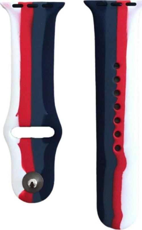 Apple Watch 38mm Uyumlu Kayış Sport Silikon Şeritli Kordon No-4