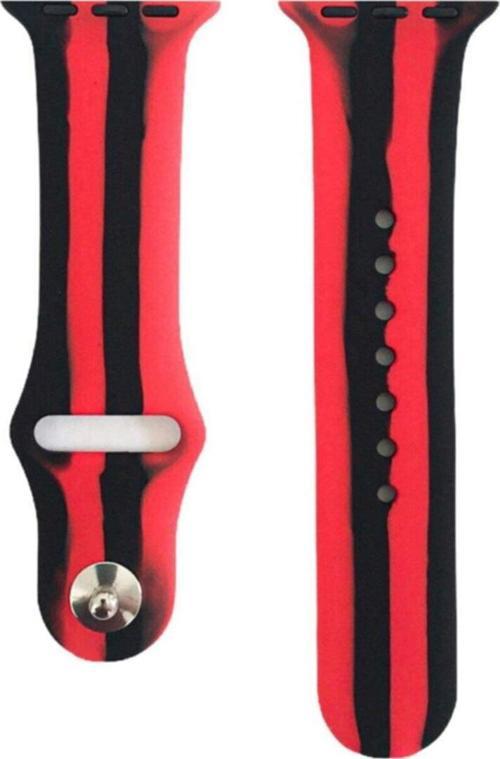 Apple Watch 38mm Uyumlu Kayış Sport Silikon Şeritli Kordon No-6