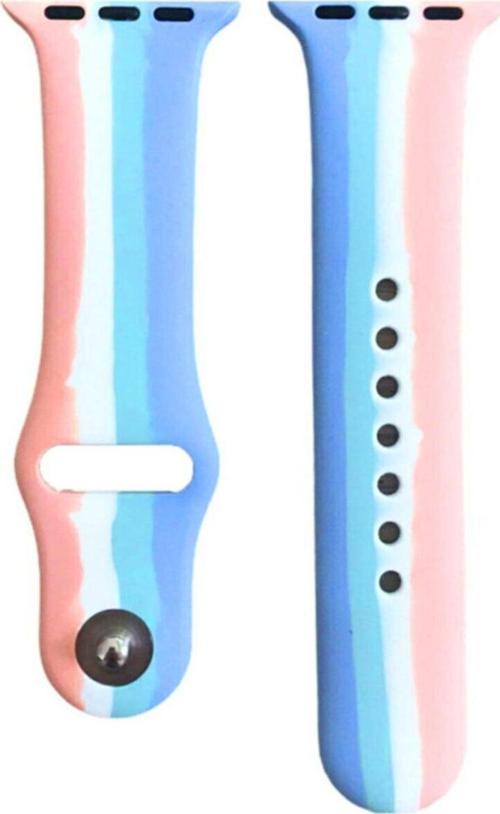 Apple Watch 44mm Uyumlu Kayış Sport Silikon Şeritli Kordon No-2