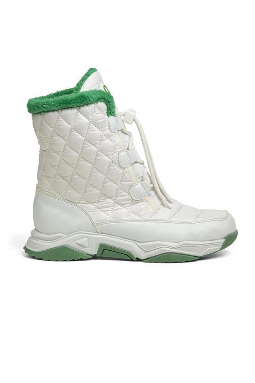® | BN-30394 - 3256 Beyaz Yeşil - Kadın Bot