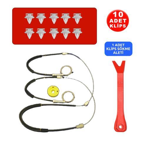 BMW 5 serisi E39 1995-2004 51338236859-60 Sol ve Sağ Ön Cam Kriko Tamir Seti (10 Klips)