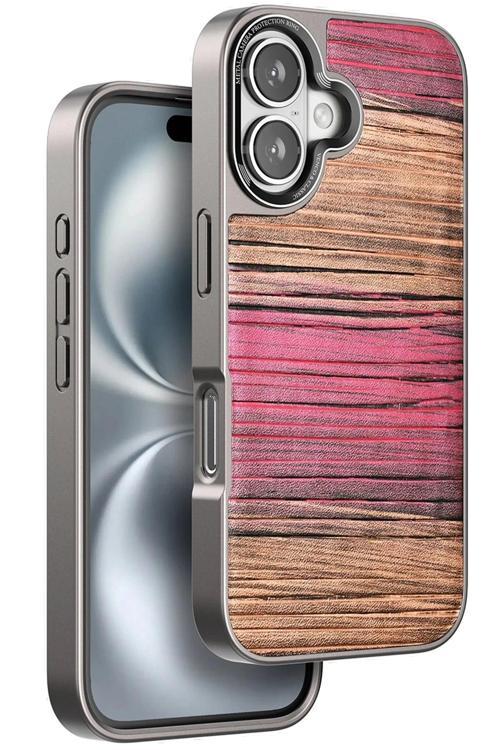 iPhone 16 Wave Kapak - Pembe-(5796)