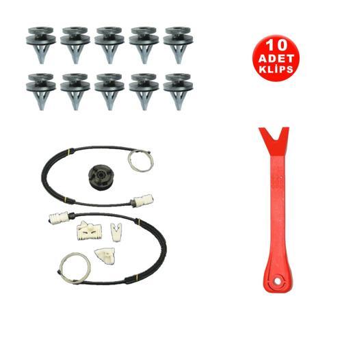 Renault Scenic 1 1996-2003  7700838592 Sol Ön Cam Kriko Tamir Seti 10 Klips