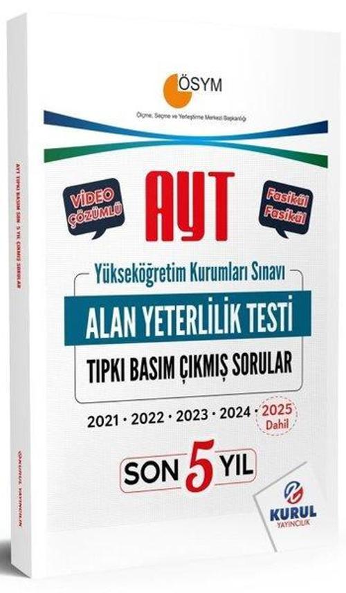 AYT Son 5 Yıl Tıpkı Basım Çıkmış Soru Kitapçıkları