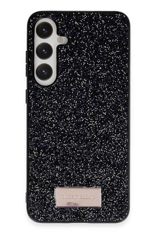 Samsung Galaxy S23 Bright Simli Kapak - Siyah-(5796)