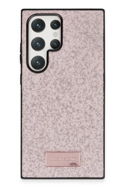 Samsung Galaxy S23 Ultra Bright Simli Kapak - Pembe-(5796)