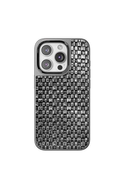 iPhone 15 Pro Brand Kapak - Gümüş-(5796)