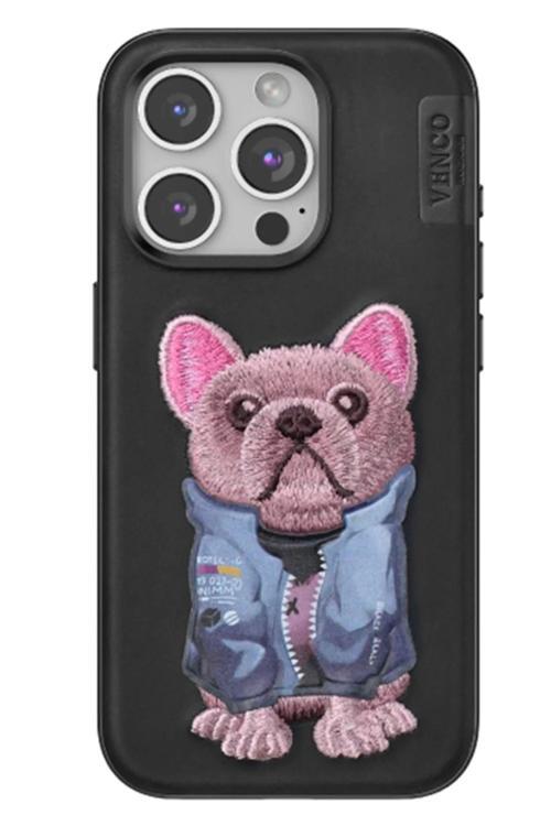 iPhone 15 Pro Max Cute Desenli Kapak - Siyah-(5796)