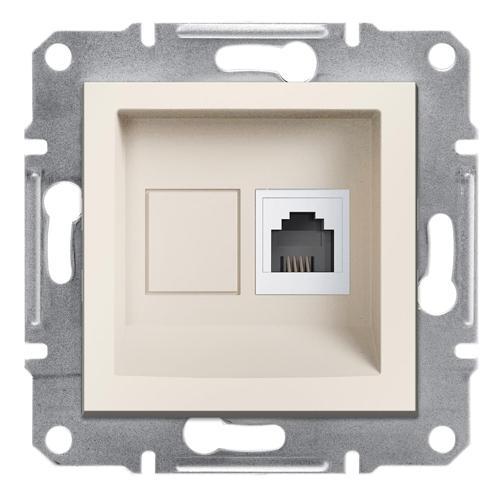 EPH4170123 Asfora Krem 1xRJ45 Telefon Prizi