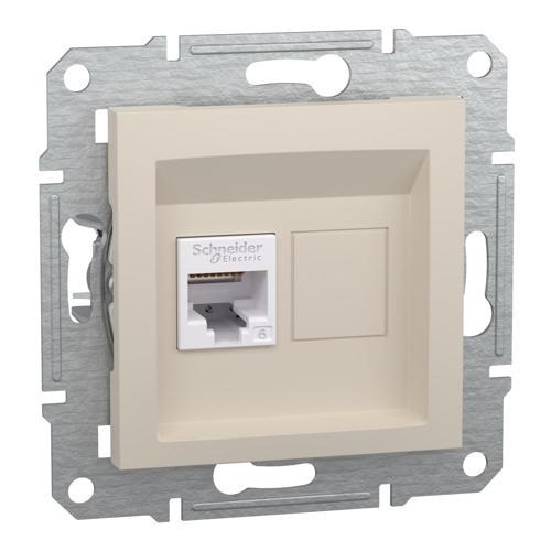 EPH4770123 Asfora Krem 1xRJ45 Cat6 Utp Çerçevesiz