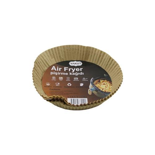 25PCS BÜYÜK=TABAN 19.5CM-AĞIZ:25CM TABAK MODEL YUVARLAK AİR FRYER PİŞİRME KALIP KAĞIT 200 DERECEDAYANIKLI (5250)