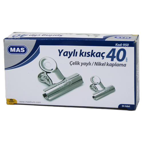BEYAZ METAL KISKAÇ 40 MM 24 PARÇA  YAYLI CİLT KISKAÇI (5250)