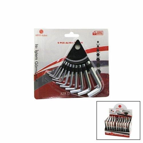 10 PARÇA  KARTLI ALYAN ANAHTAR TAKIM SETİ120MM-NO-1.5-10 (5250)