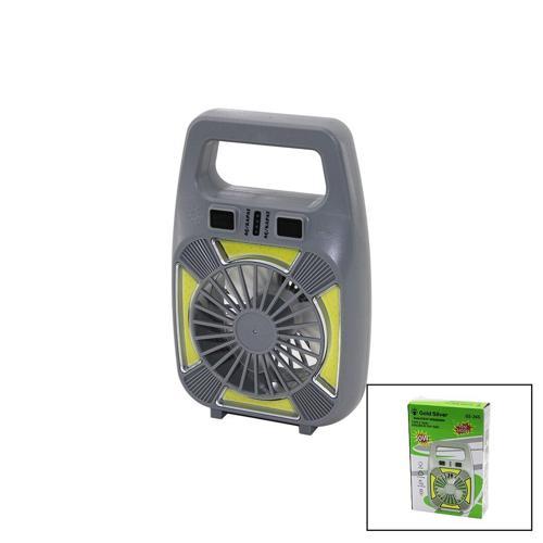2İN1=MİNİ FAN - FENER USB ŞARJ 2 KADEME HIZ LAMBA=4 FONKSİYON - 10W SU GEÇİRMEZ TAŞIMA KULP MİNİ VANTİLATÖR GS-265 (5250)