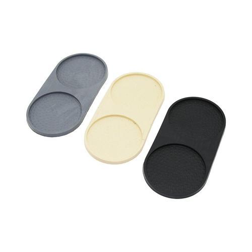 2 BÖLMELİ   OVAL   RENKLİ SİLİKON  YAĞDANLIK - SABUNLUK ALTLIK  12 X 24.5CM (5250)