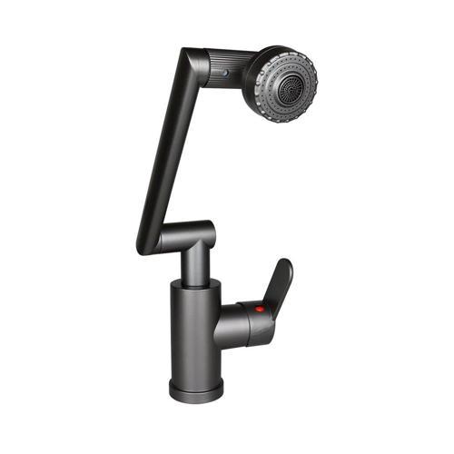 GRİ - 1080 DERECE DÖNEBİLEN ÇOK FONKSİYONLU MUSLUK BATARYA KTX-3308 (5250)