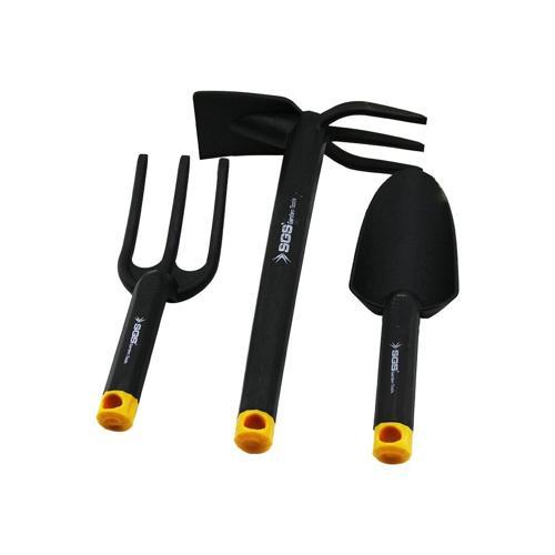 3PCS PLASTİK SİYAH ÇAPA BAHÇE SETİ TIRMIK - ÇAPA - KÜREK (5250)
