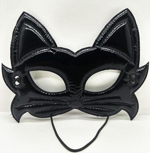 Siyah Renk Kumaş Malzemeden İmal Eva Kedi Maskesi 19x15 cm (5250)