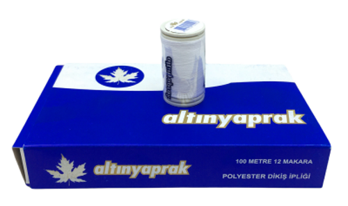 12 PARÇA  BEYAZ 100 MT DİKİŞ İPLİK (5250)