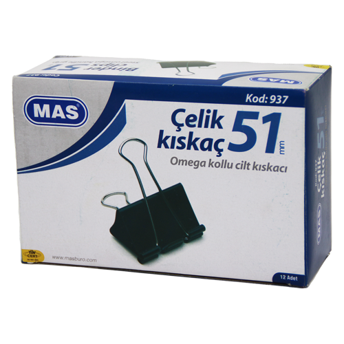 ÇELİK KISKAÇ 51MM 12 PARÇA  OMEGA KOLLU CİLT KISKAÇI (5250)