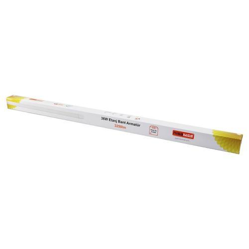 NİSALUCE EAMP-082/1 2PCS 36W - 120CM LED ETANJ BANT ARMATÜR LAMBA AMPUL BEYAZ - 6500K 3250LÜMEN MONTAJ AYAR KANALLI (5250)