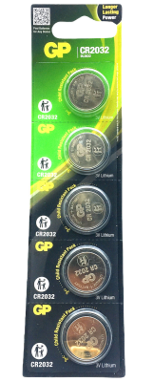 GP LITHIUM CR-2032-2CPU5 PARA PİLİ 3V 5Lİ KART (5250)