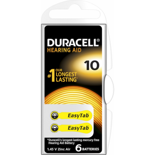 DURACELL 10 İŞİTME CİHAZI KULAK PİLİ 6 PİL 1 KUTU (5250)