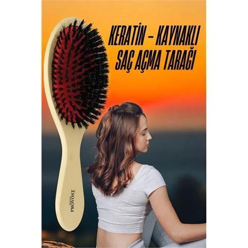 Turk Keratin Mikro Kaynak Saç Açma Fırçası Sağlıklı Ahşap