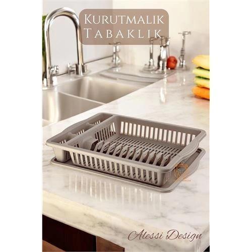Turk Bulaşık Durulama Sepeti Tabaklık Bulaşık Kurutmalık KAHVE Alessi