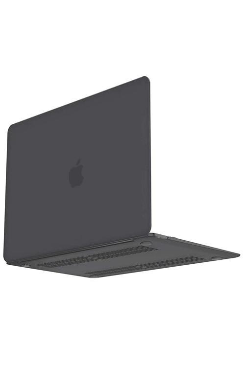Macbook Pro 13 2021 Macbook Buzlu Kapak - Füme-(5796)
