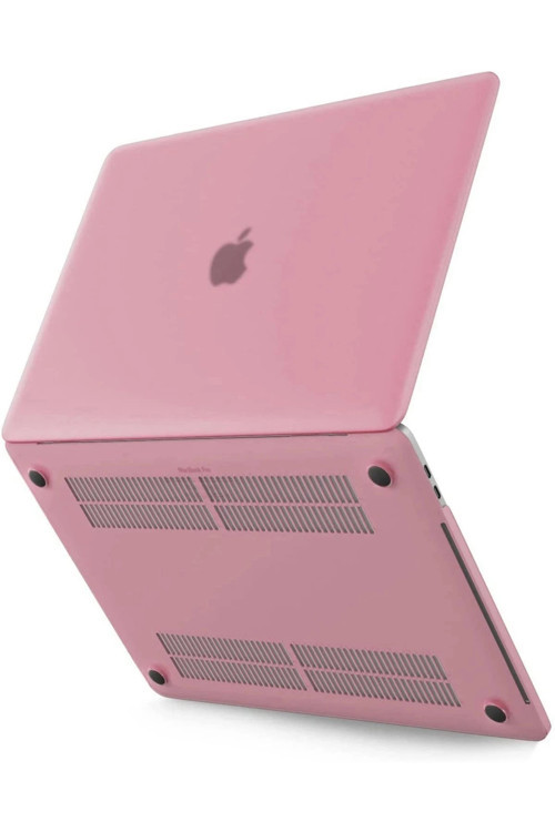 Macbook Pro 13 2021 Macbook Buzlu Kapak - Pembe-(5796)