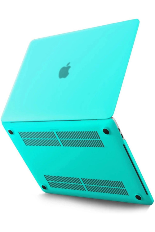Macbook Pro 13 2021 Macbook Buzlu Kapak - Yeşil-(5796)