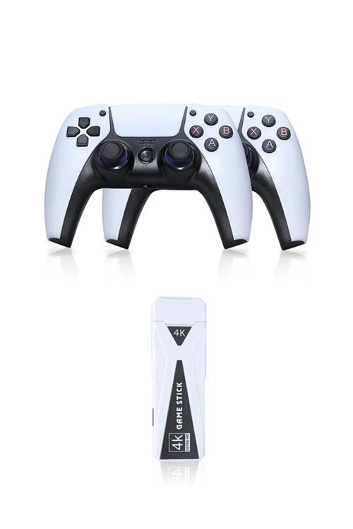 Y5 64GB Android Dual Pad 4K Game Stick - Beyaz-(5796)
