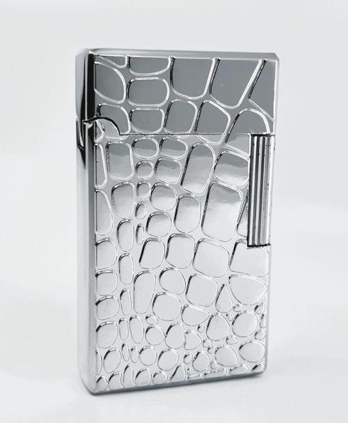 Dupont Tarzı Metal Çakmak Çift Torch Jet Alev - Gri