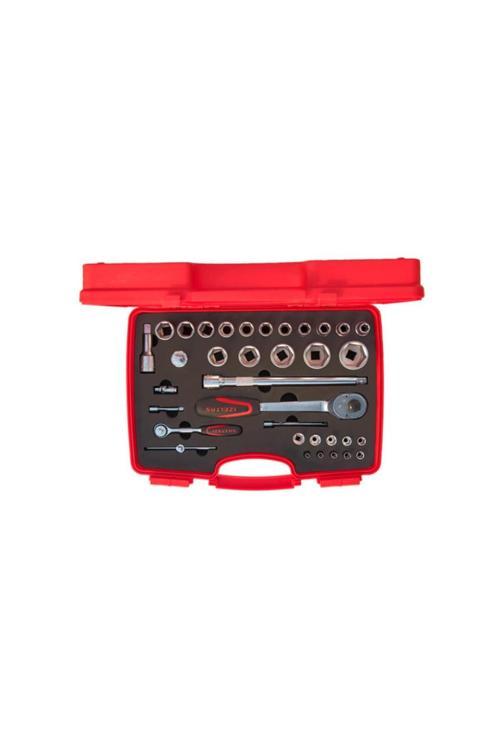 1113 Altı Köşe Lokma Takımı 1/4 - 1/2'' 35 Parça