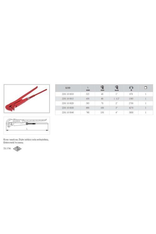 1.1/2" Maşalı Boru Anahtarı 2201 10 0015